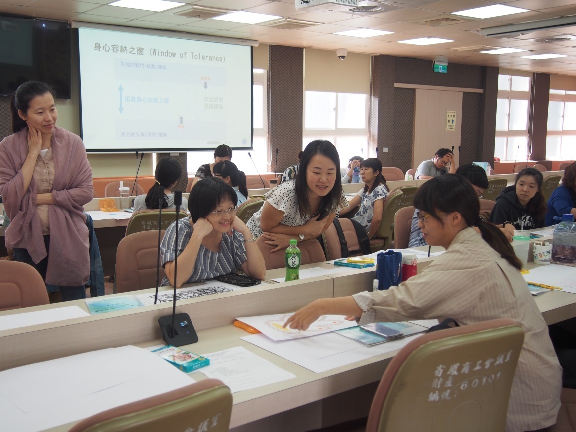 108年11月7~8日-輔導教師知能研習─創傷知情與藝術治療體驗工作坊講師：林佳儀、林映伶心理師