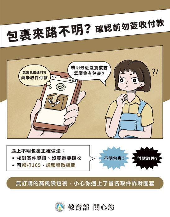 不明包裹付款詐騙